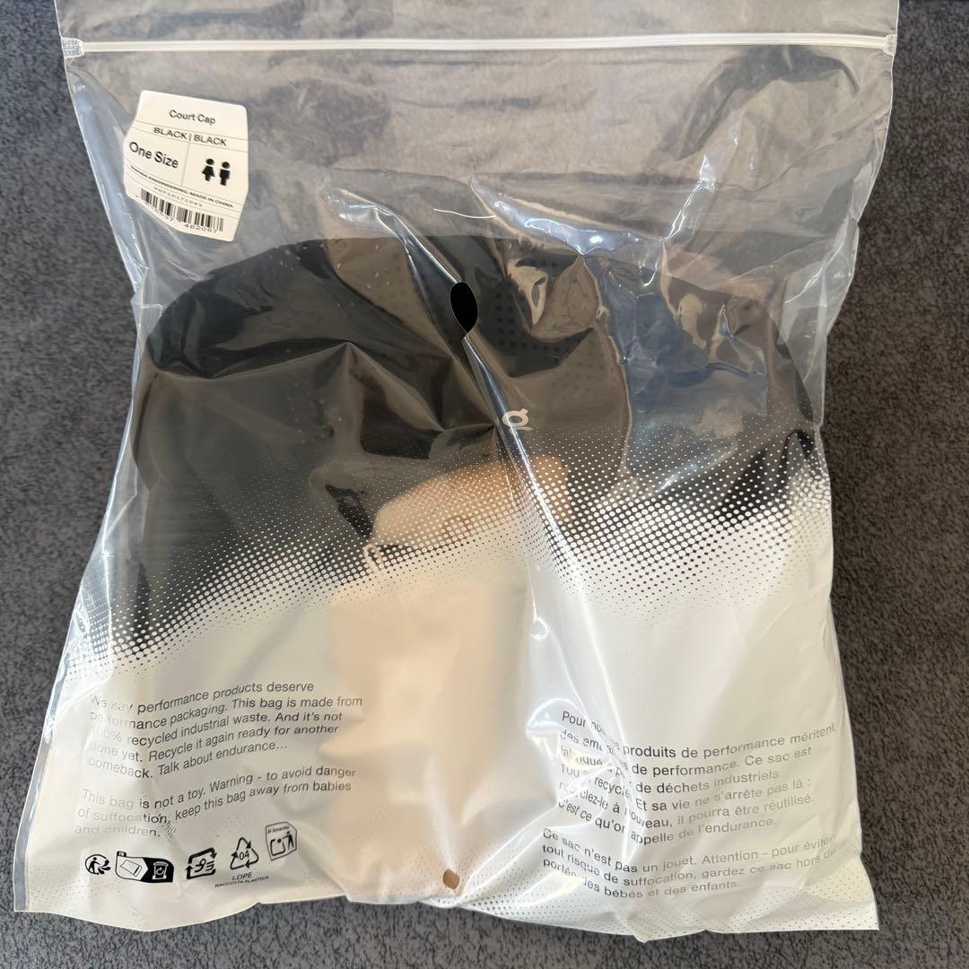 【新品】on 黒 テニス コート キャップ イガシフィオンテク オン 全豪 AO