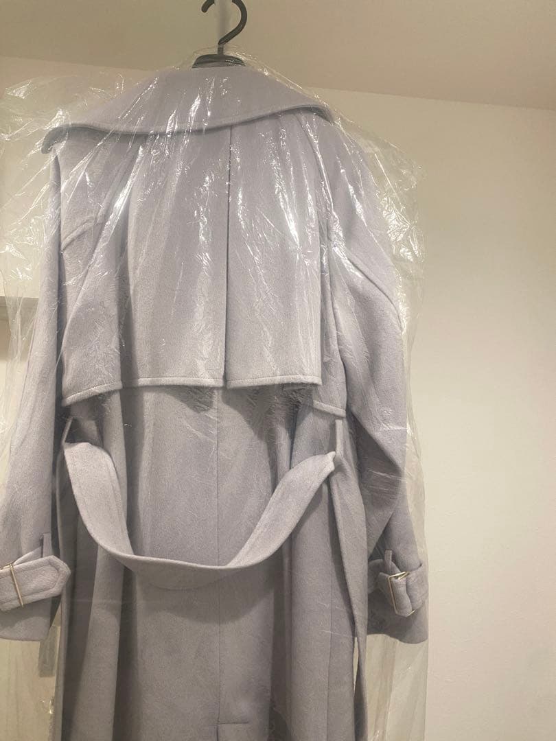 【新品未使用】anuans ウールトレンチコート　アニュアンス　ブルーグレー