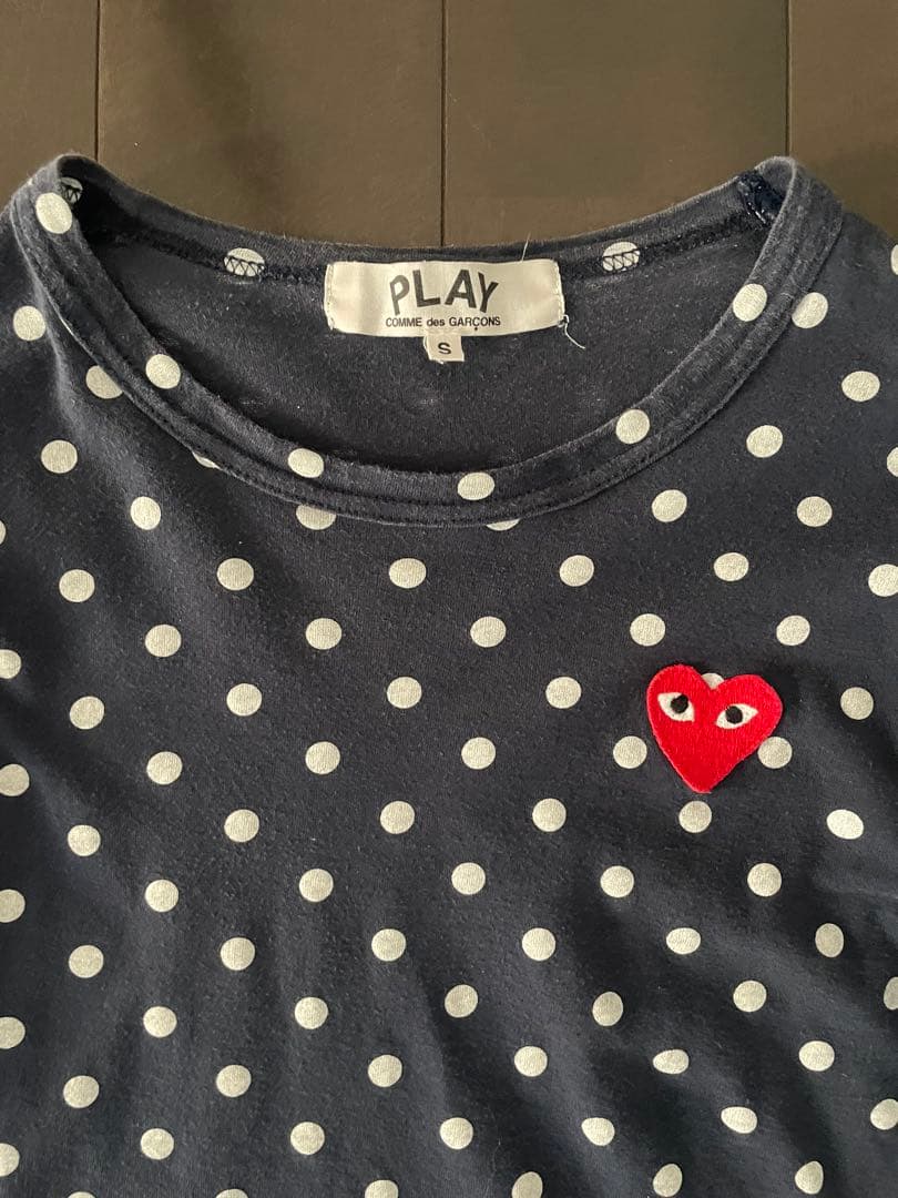 PLAY COMME des GARÇONS ドット柄 長袖Tシャツ S