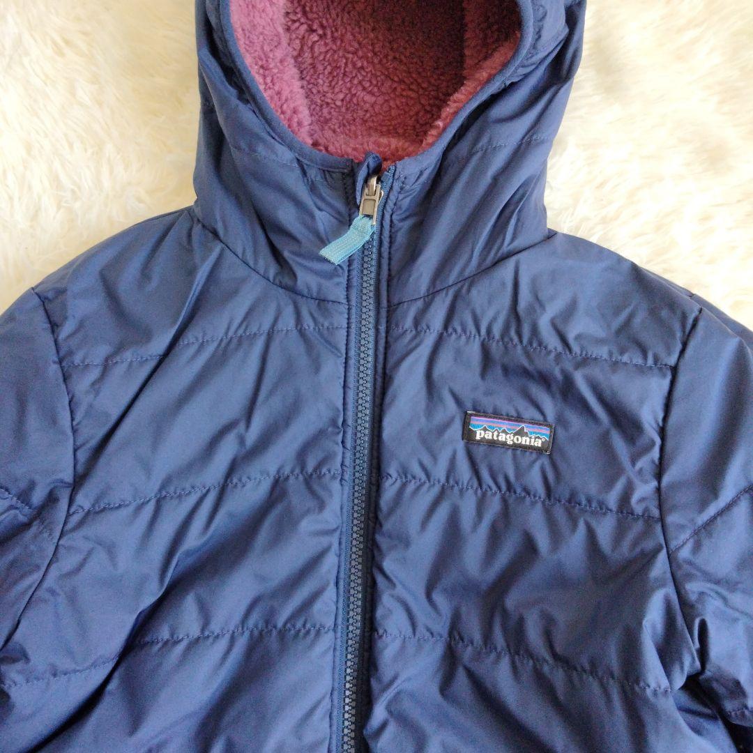美品☆Patagonia リバーシブル ボアジャケット フーディ キッズS