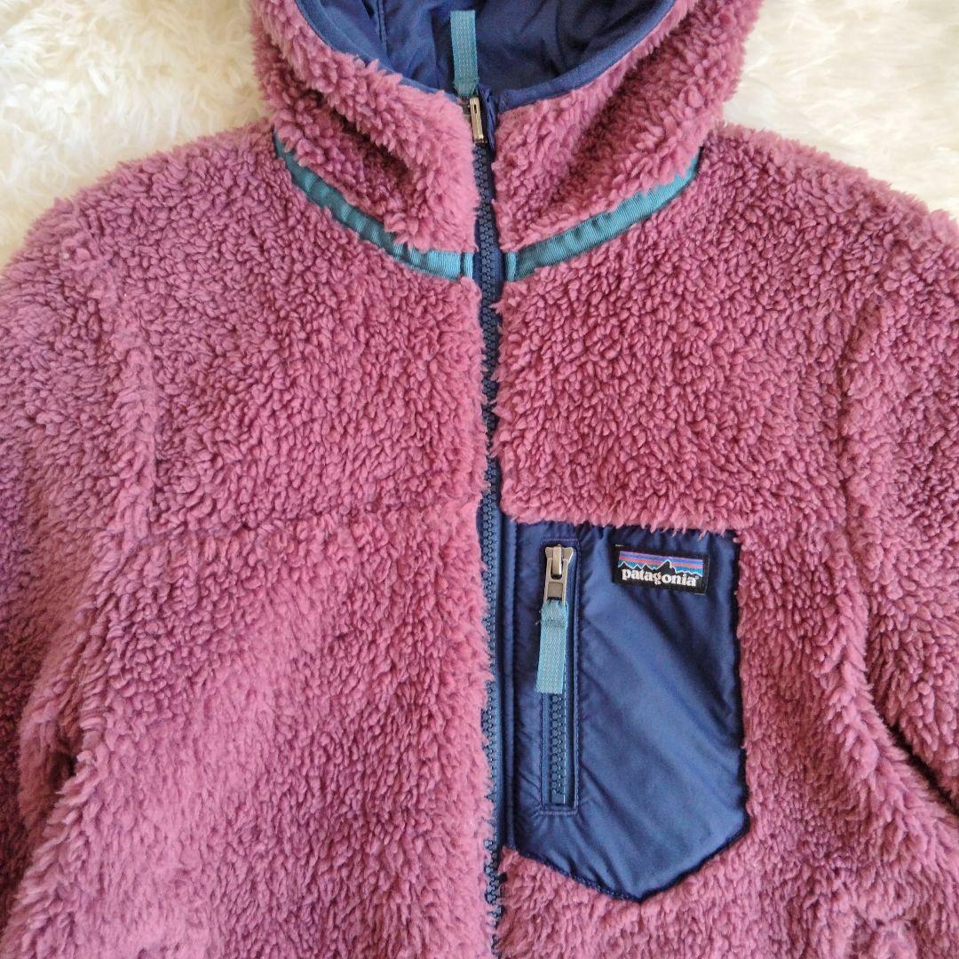 美品☆Patagonia リバーシブル ボアジャケット フーディ キッズS