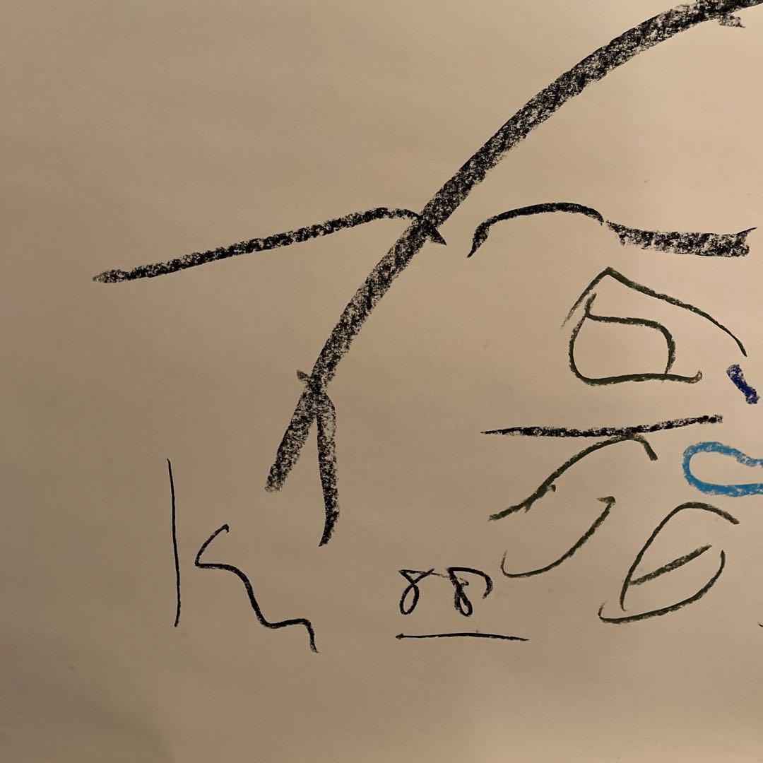 黒田征太郎　パステル原画　BIサイズ　1988年　本物