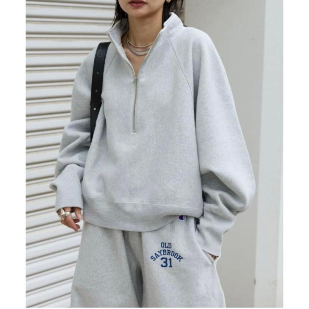 別注【CHAMPION/チャンピオン】for JS ハーフジップスウェット