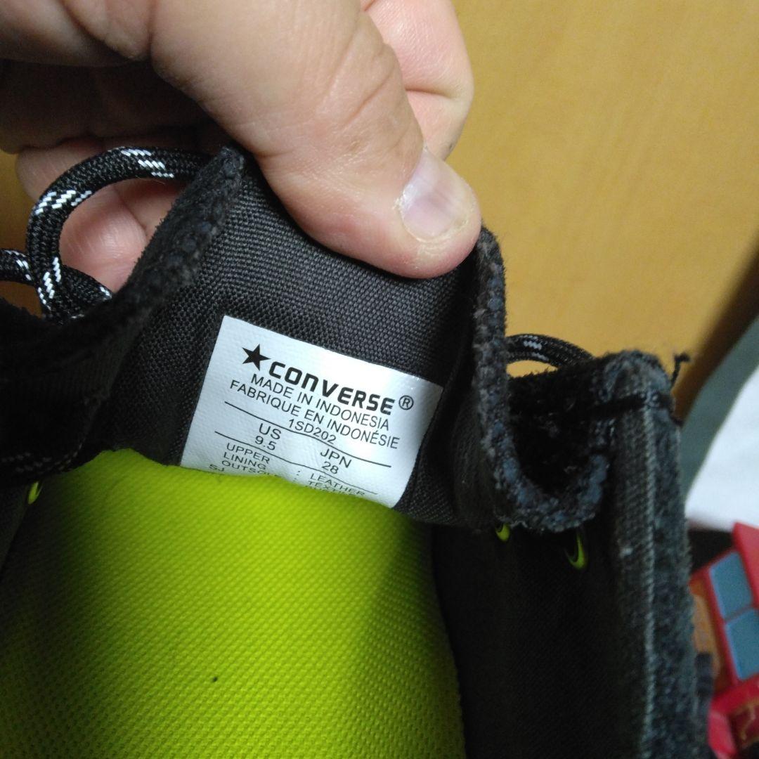 黒 スエード モカシン 編みひも付き