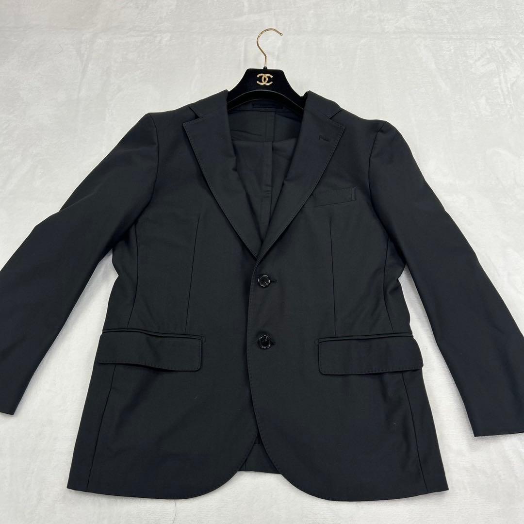 H77 美品 M マッキントッシュフィロソフィー スーツ上下 ブラック メンズ