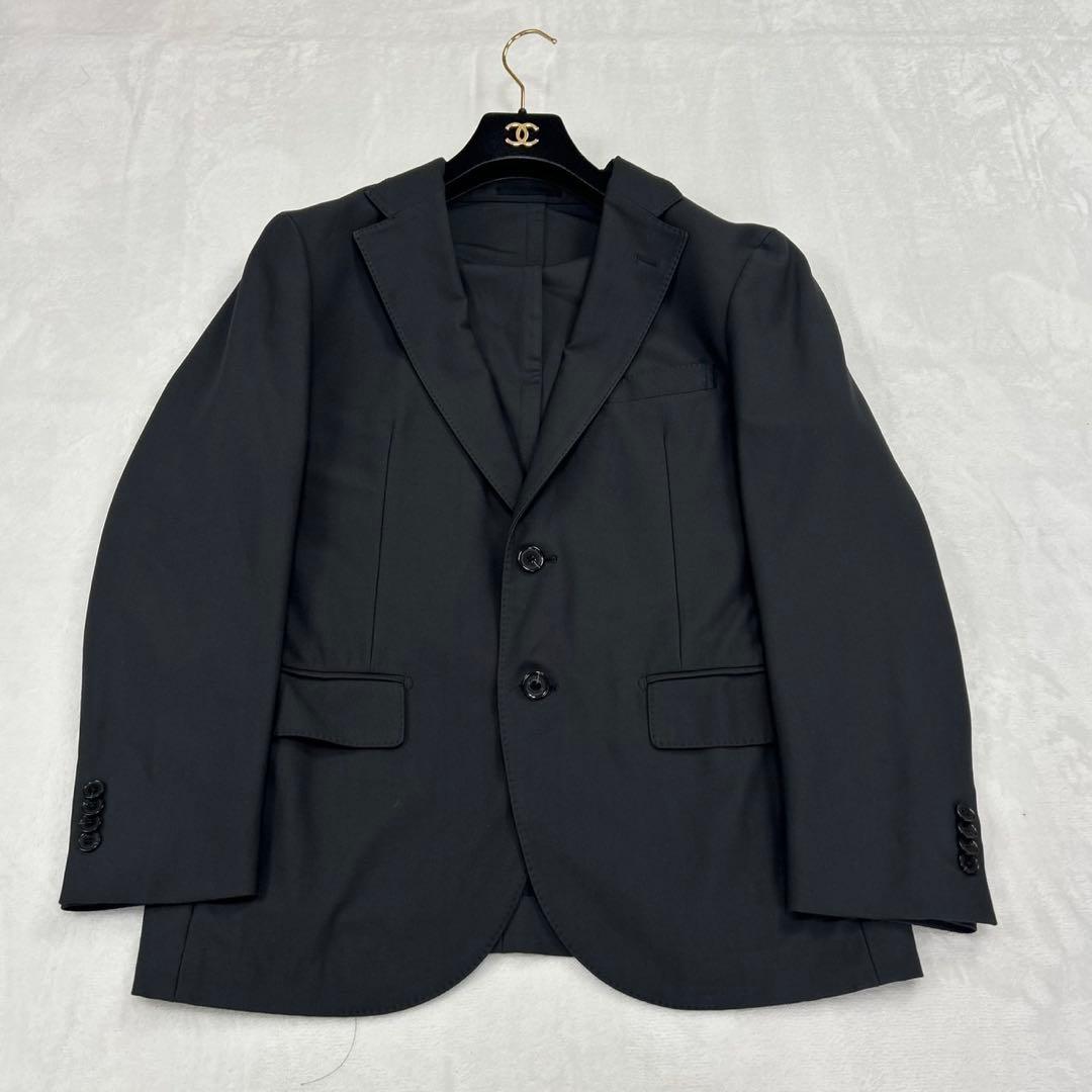 H77 美品 M マッキントッシュフィロソフィー スーツ上下 ブラック メンズ