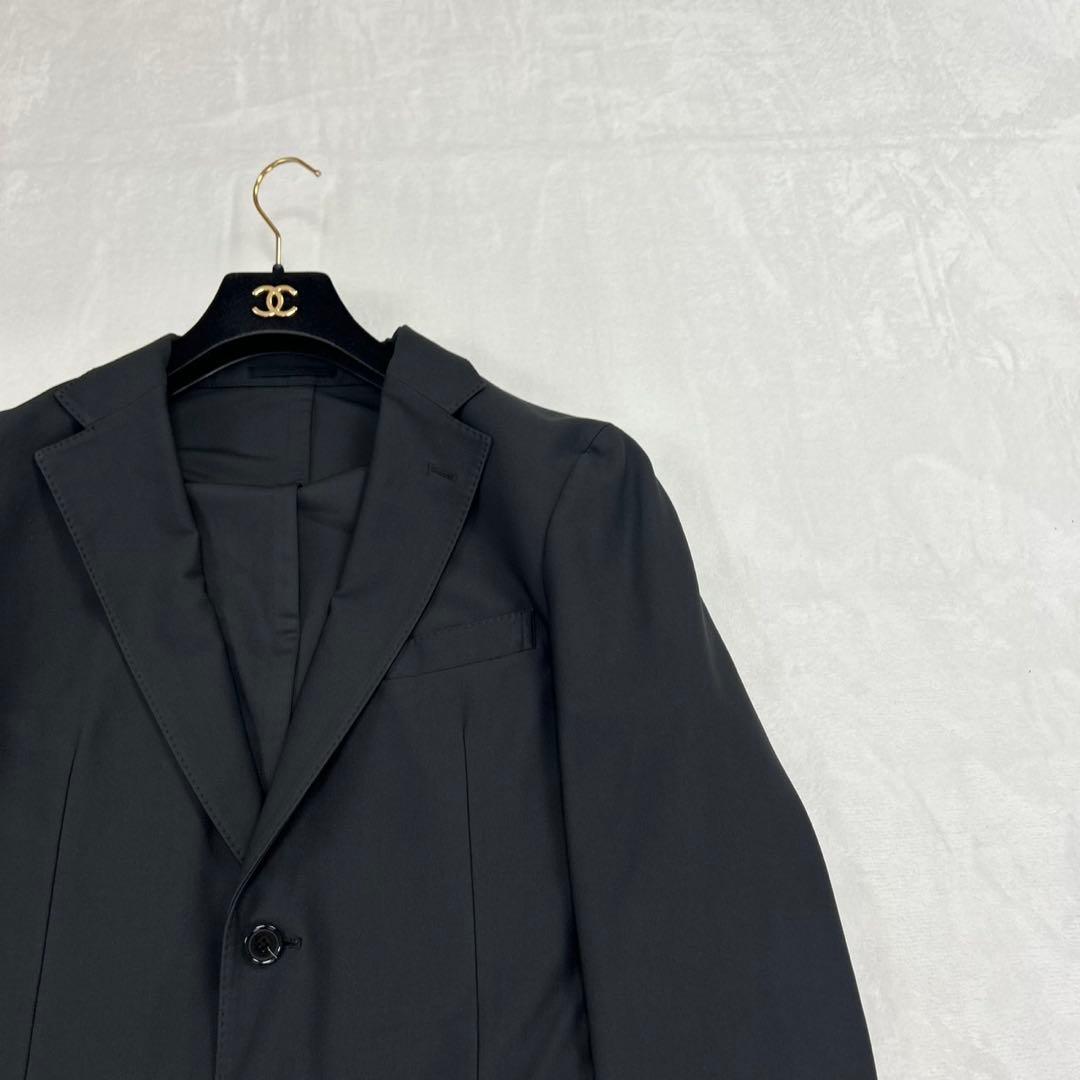 H77 美品 M マッキントッシュフィロソフィー スーツ上下 ブラック メンズ