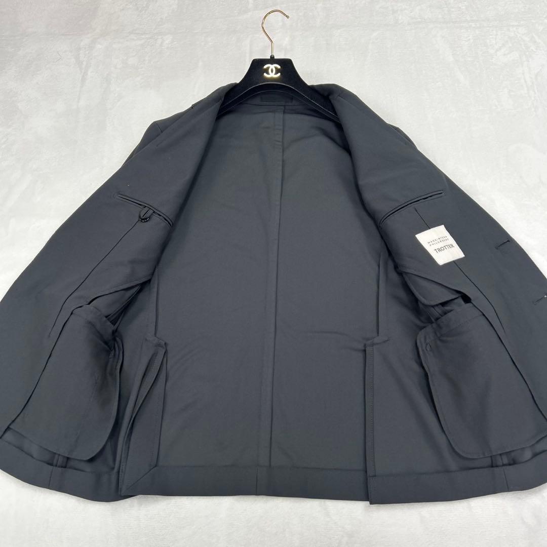 H77 美品 M マッキントッシュフィロソフィー スーツ上下 ブラック メンズ