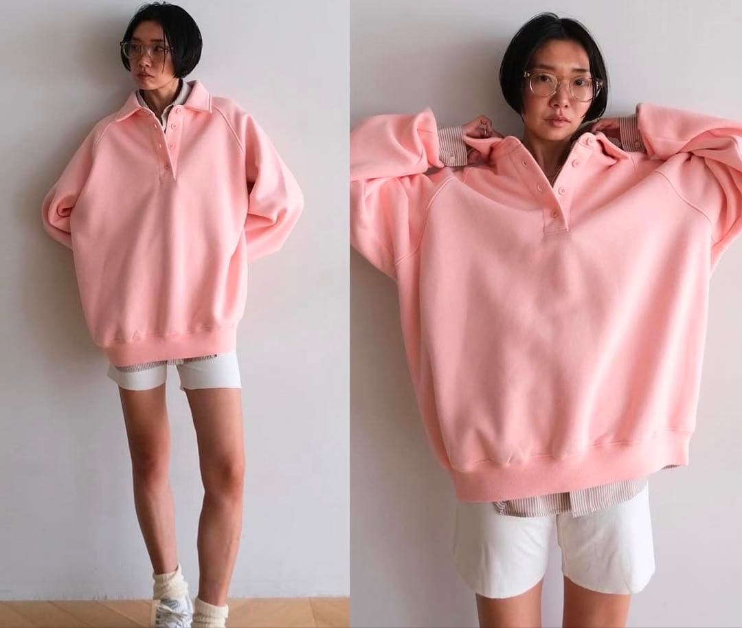 未使用！シールームリンvolume sweat looseポロトップス