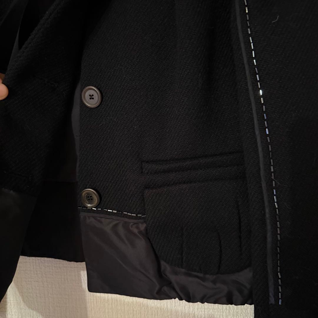 LOUIS VUITTON ノーカラージャケット ブラック 36