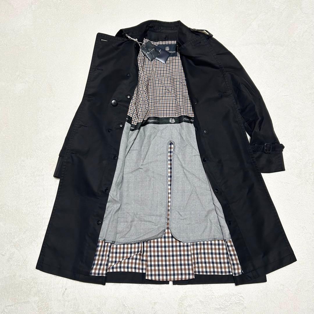 新品タグ付き　Aquascutum トレンチコート　ライナー　黒　ロング丈
