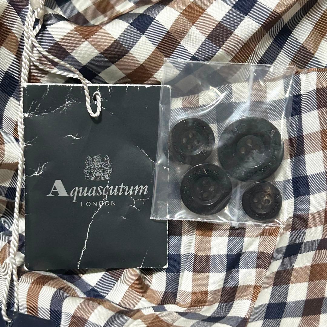 新品タグ付き　Aquascutum トレンチコート　ライナー　黒　ロング丈