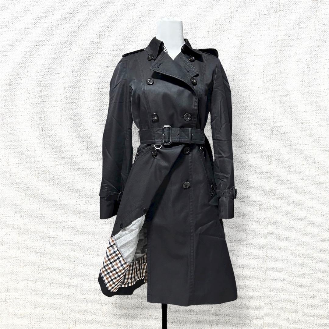 新品タグ付き　Aquascutum トレンチコート　ライナー　黒　ロング丈