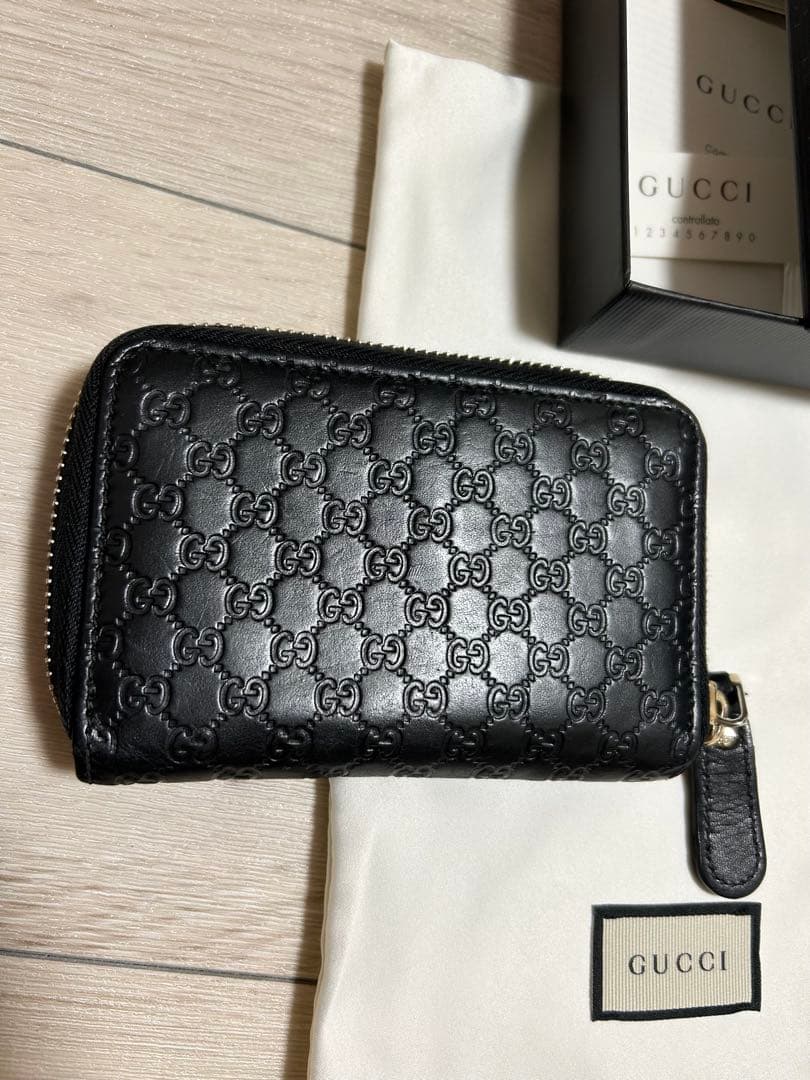 グッチ　GUCCI　マネークリップ　札入れ　小銭入れ　レザー　ブラック　セット売