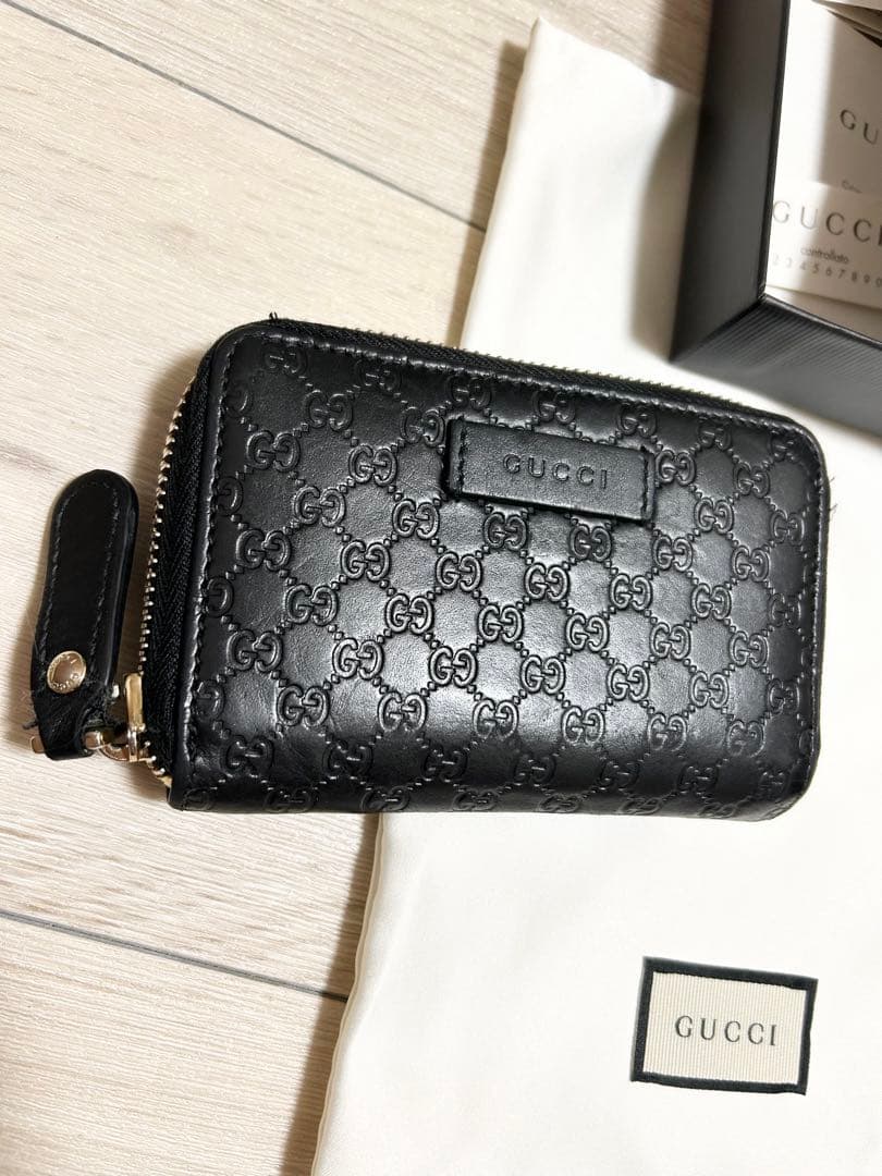 グッチ　GUCCI　マネークリップ　札入れ　小銭入れ　レザー　ブラック　セット売