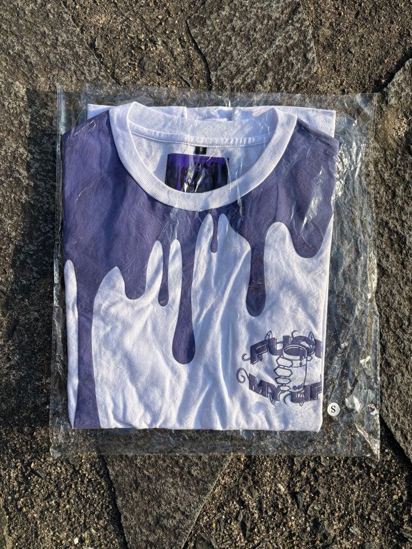 FUCK MY LIFE DRIP TEE (white） sサイズ