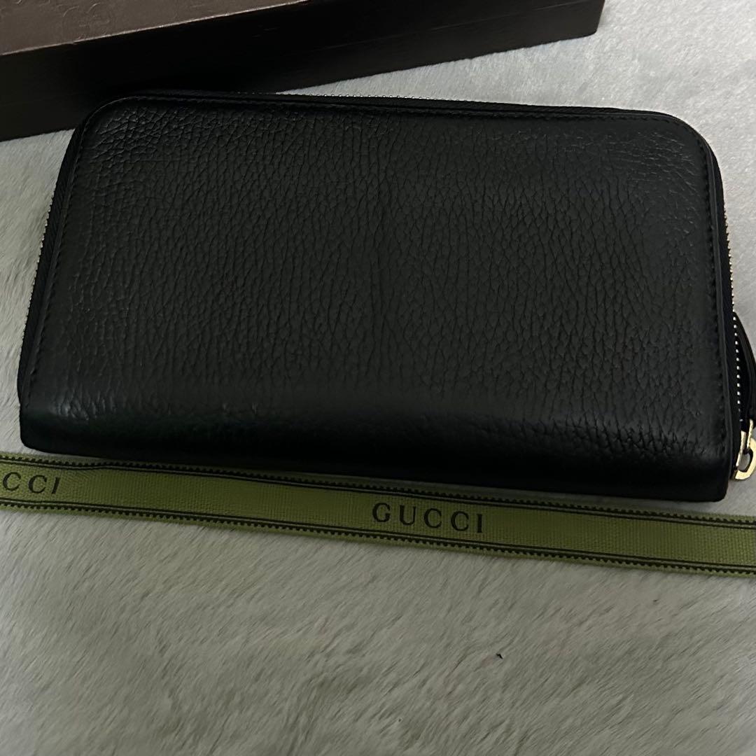 GUCCI グッチ　長財布　インターロッキング　ラウンドファスナー　GG
