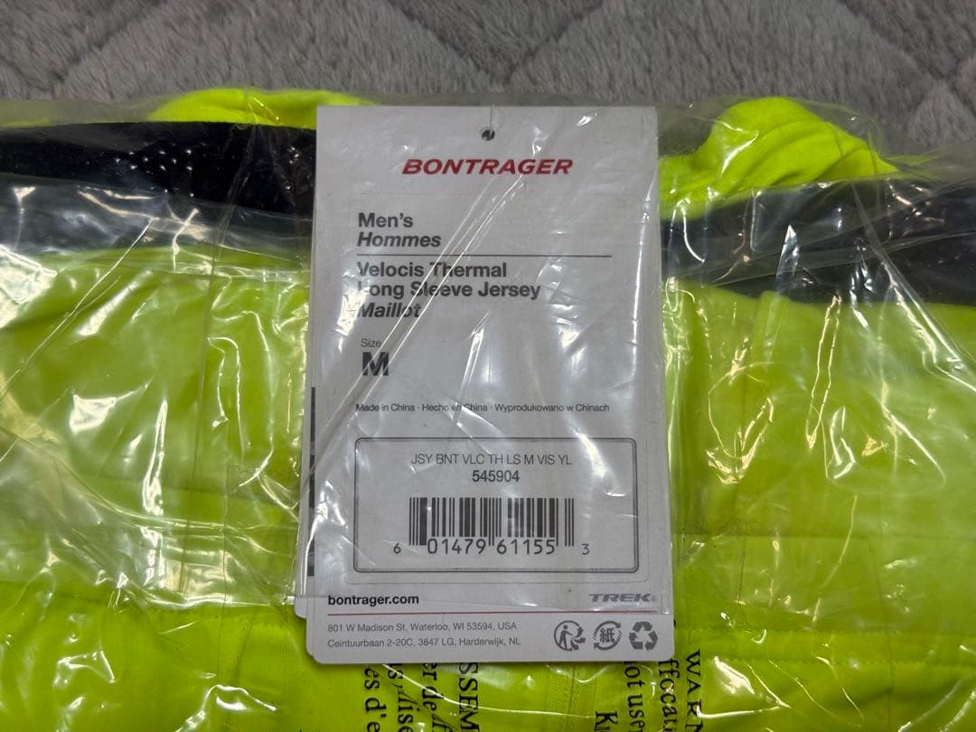 Bontrager Velocis Thermal 長袖ジャージ M 蛍光カラー