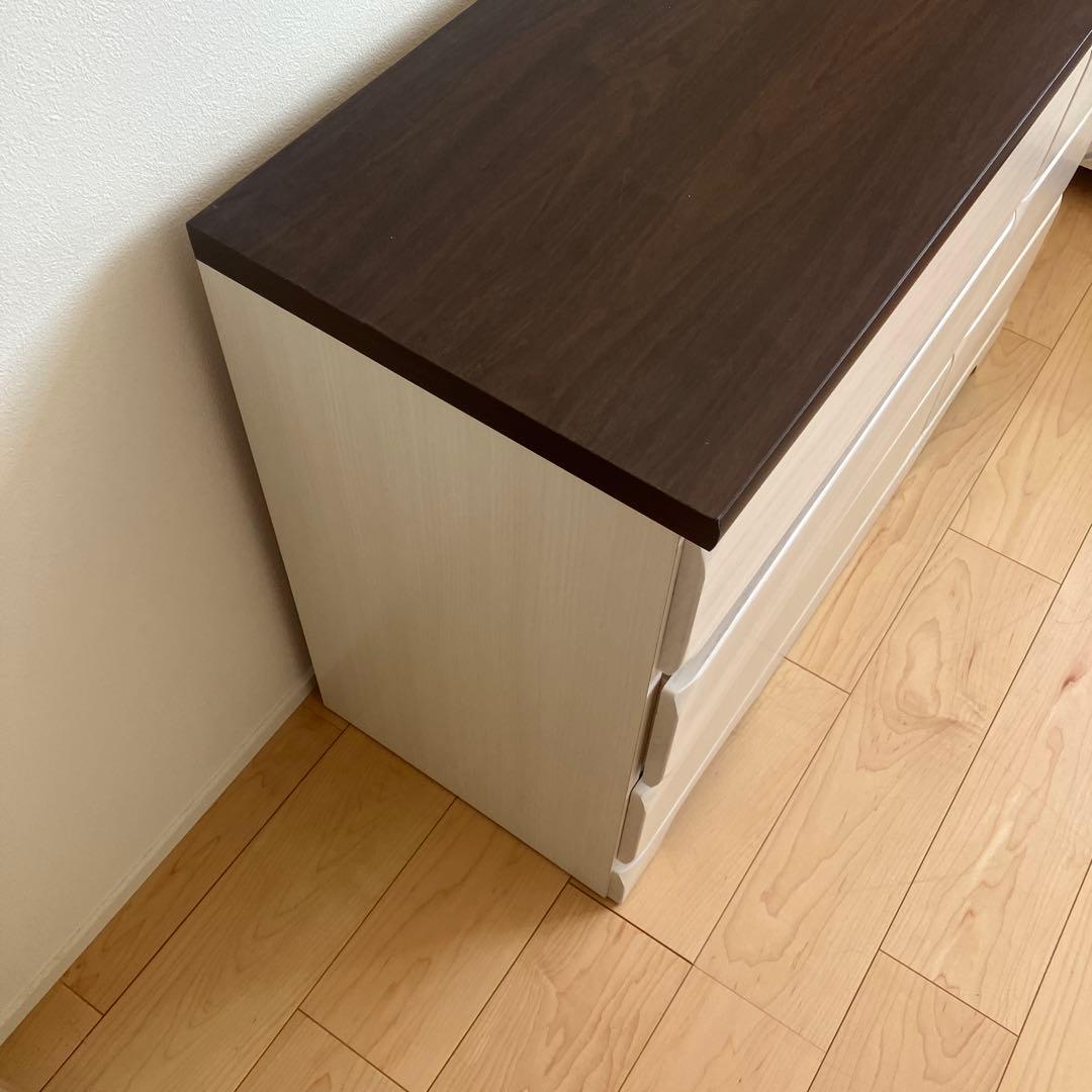 チェスト 木製 ローチェスト 衣類収納 幅100cm 3段 日本製 国産