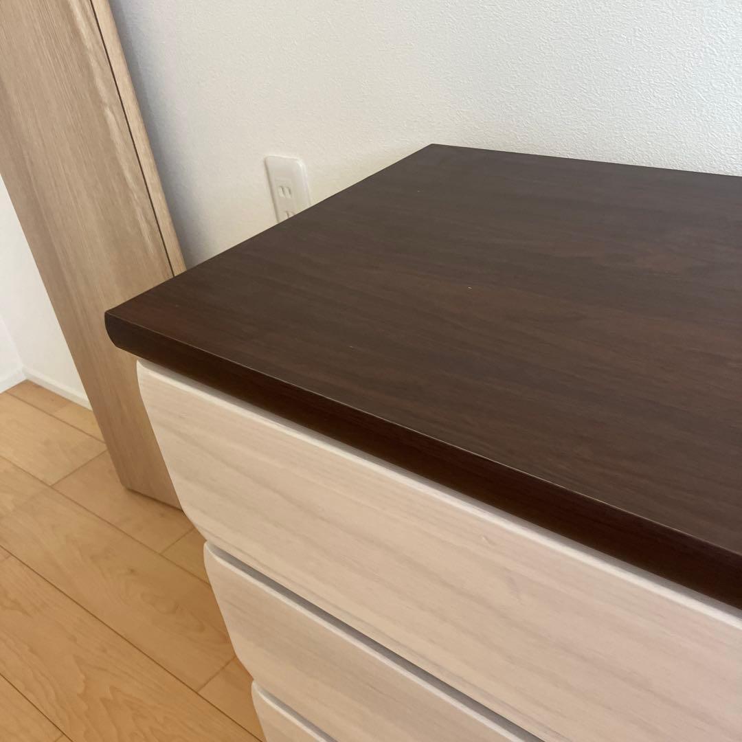 チェスト 木製 ローチェスト 衣類収納 幅100cm 3段 日本製 国産