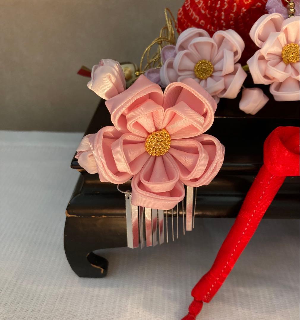 専用　七五三　舞妓さんみたいな勝山簪　八重梅　後挿し　玉簪　③ちんころ①鹿の子
