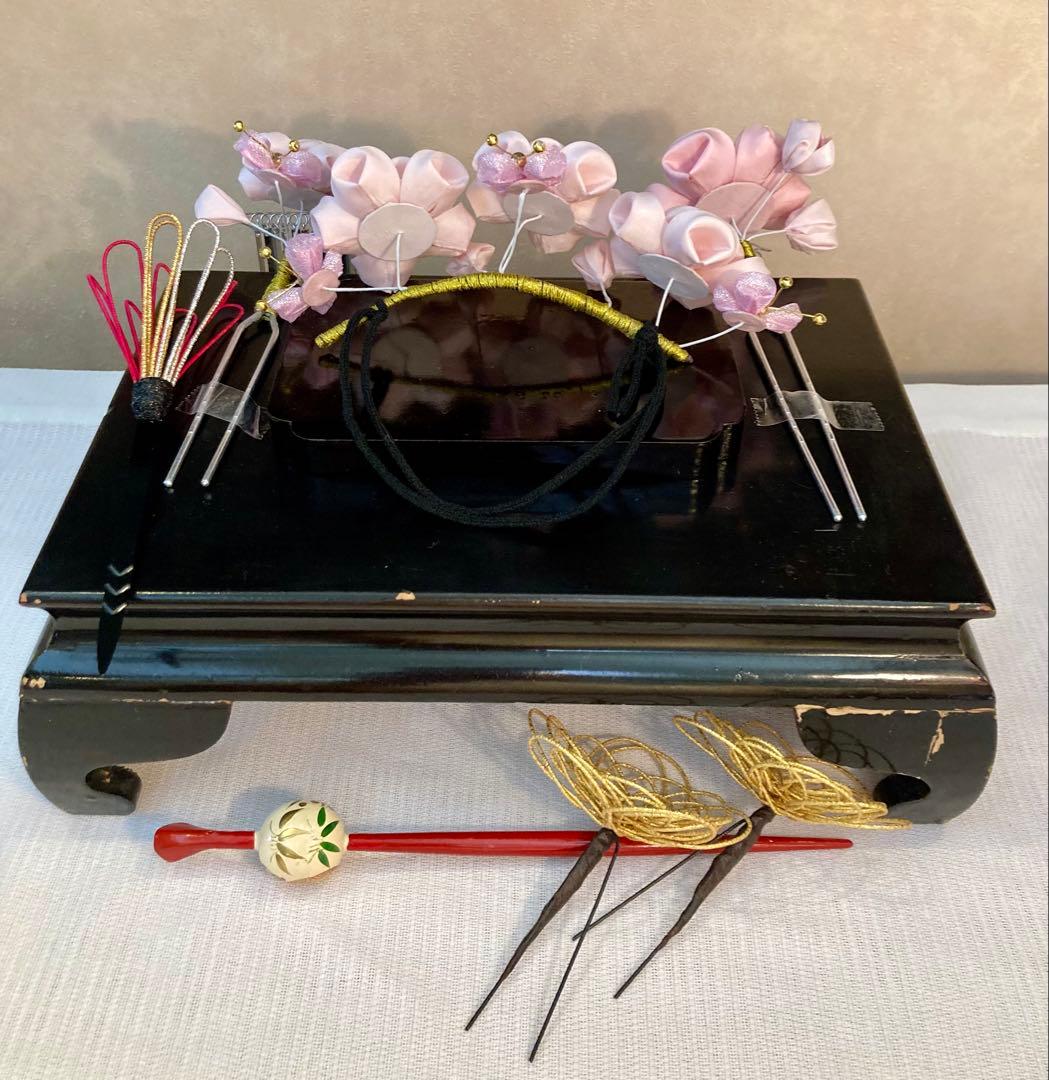 専用　七五三　舞妓さんみたいな勝山簪　八重梅　後挿し　玉簪　③ちんころ①鹿の子