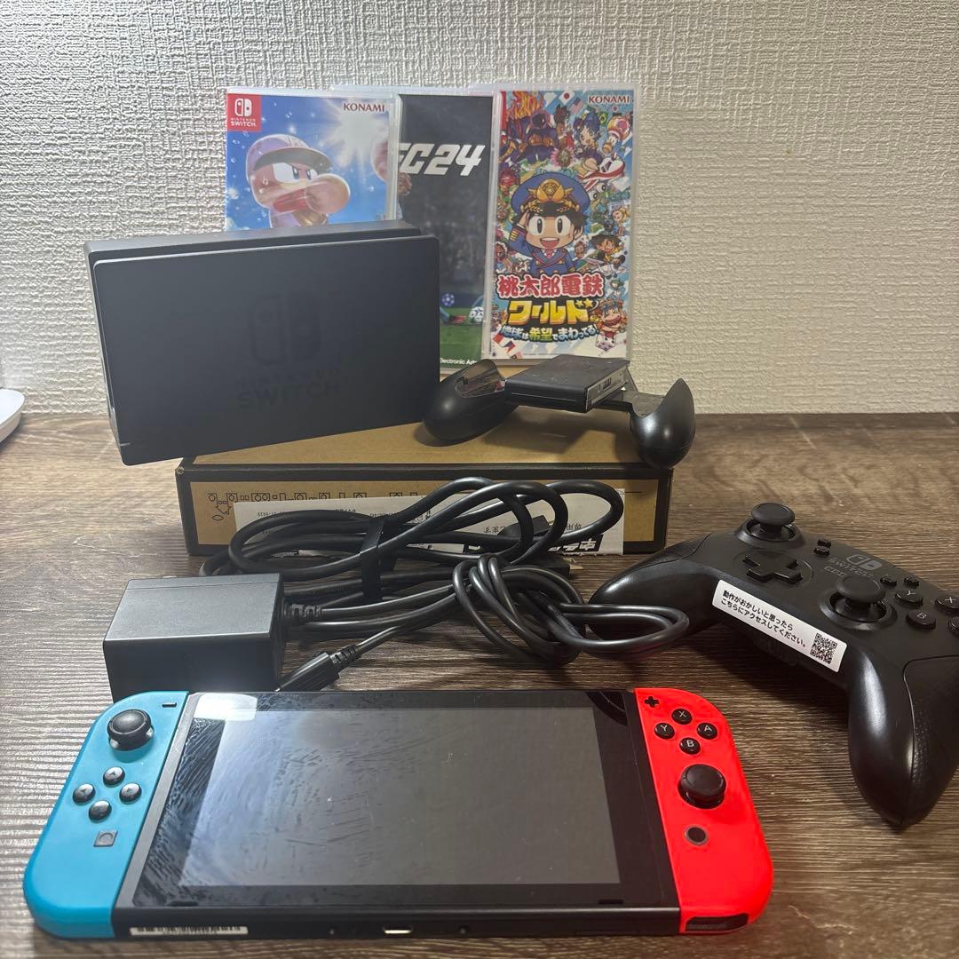 Nintendo Switch 本体　カセット3個付き