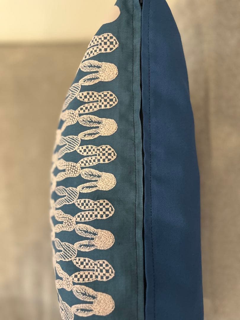 ミナペルホネン　ハンドメイド　クッションカバー★pomppia blue