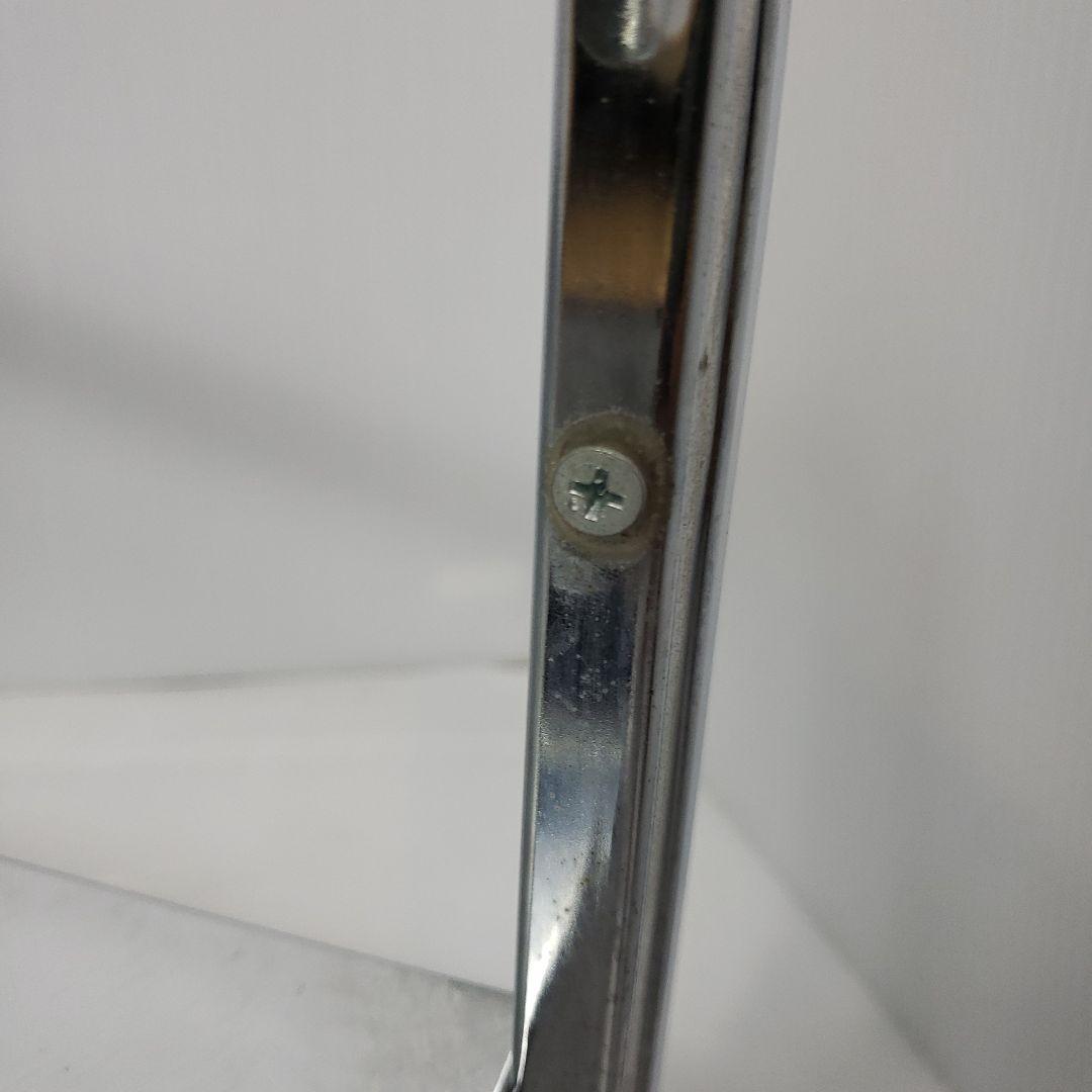 レトロ　ガラステーブル　センターテーブル　シルバー　アイアンフレーム