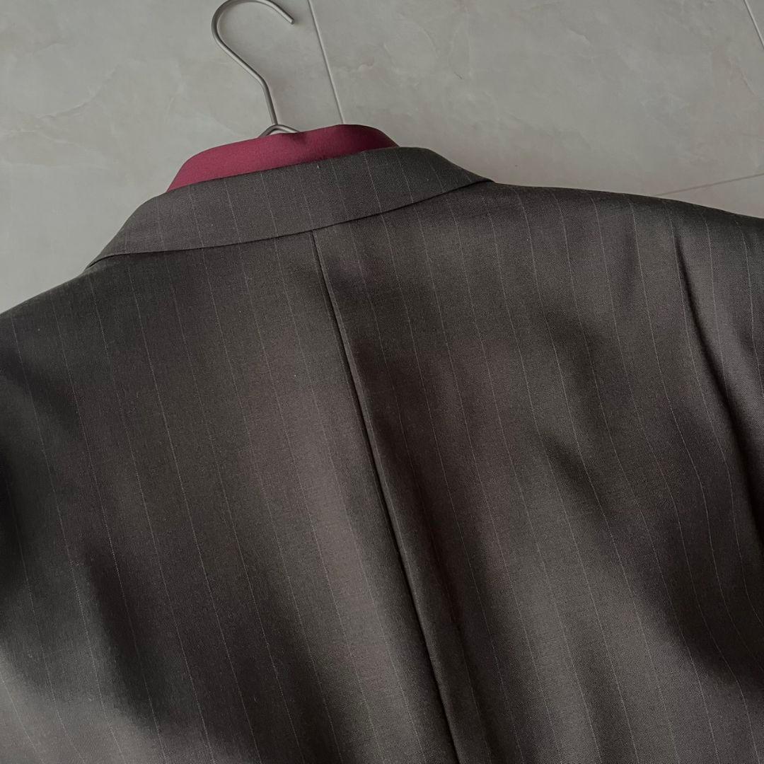 90s ダブルスーツ YSLネクタイ シャツ ピンズ 豪華5点セット