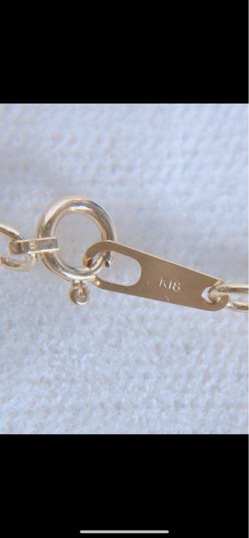 天然石瑪瑙カメオパール&サファイアコンビデザインネックレス　K18金