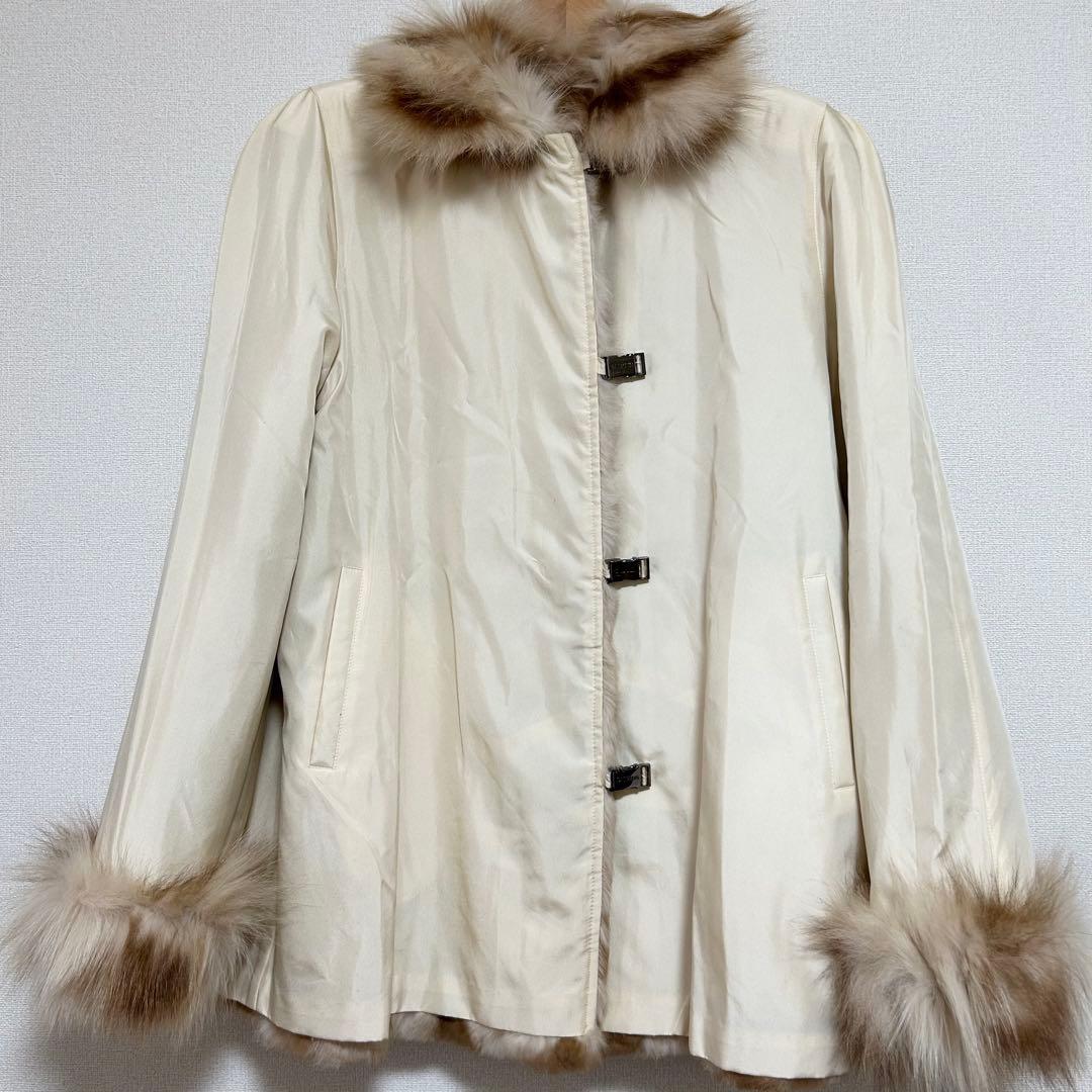 ✨激レア✨バルマン ファーコート リバーシブル シルク ブルーフォックス