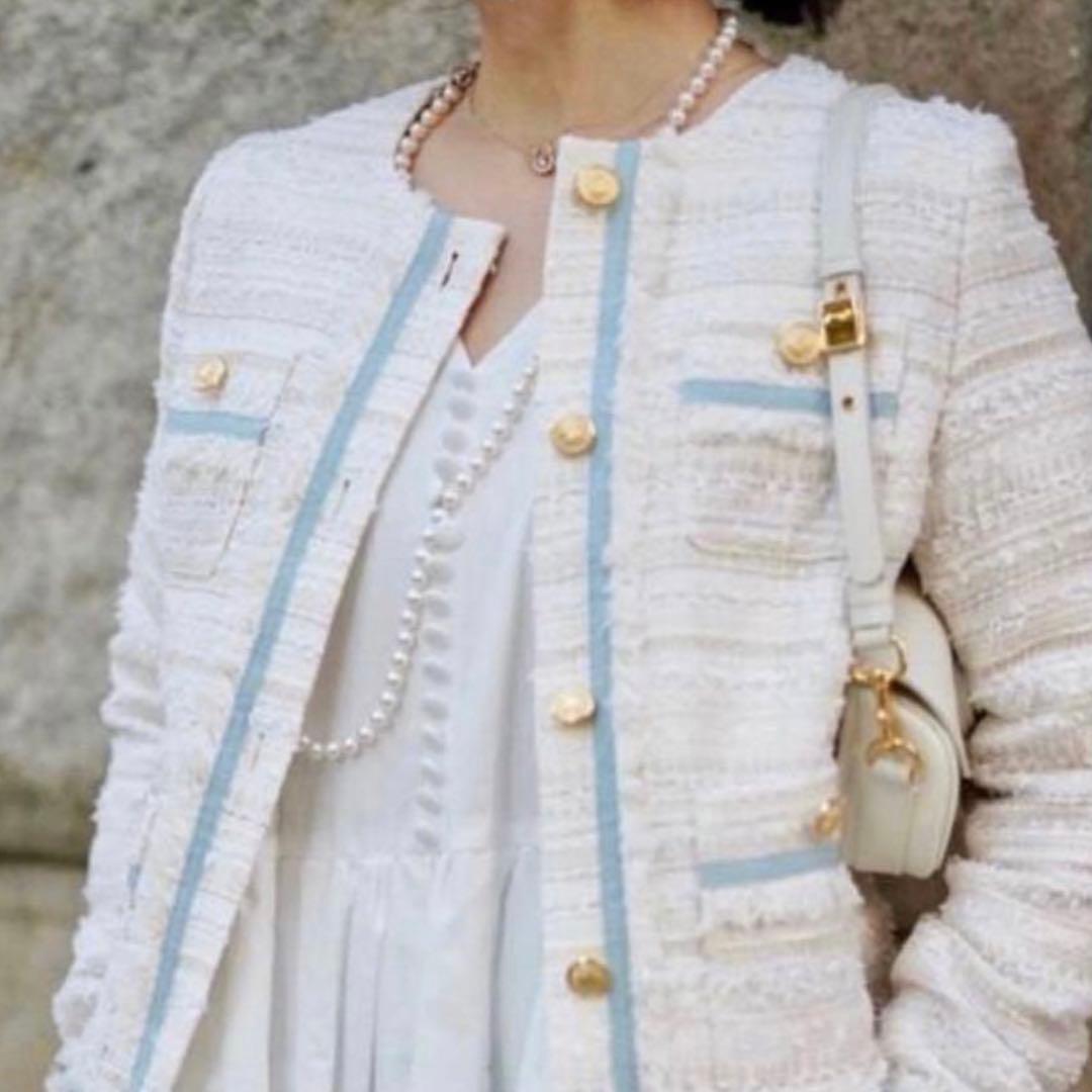 バ*川様 新春セールイデアルーチェノーカラーツイードジャケット♡オブリ、ガレナ、