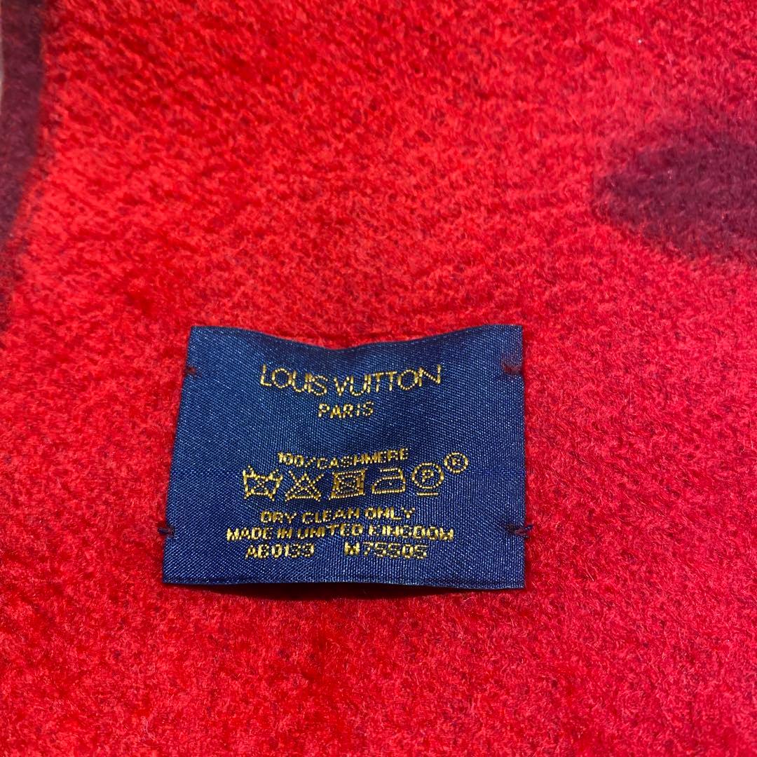 美品　LOUIS VUITTON レッド ストール マフラー 即日発送　ゆなさま