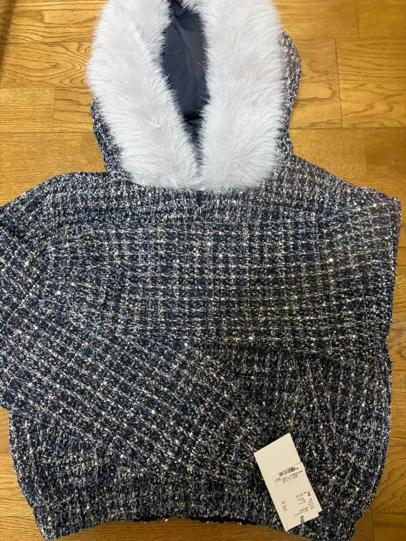 スナイデル　ファー付きフードブルゾン　ネイビー　01サイズ