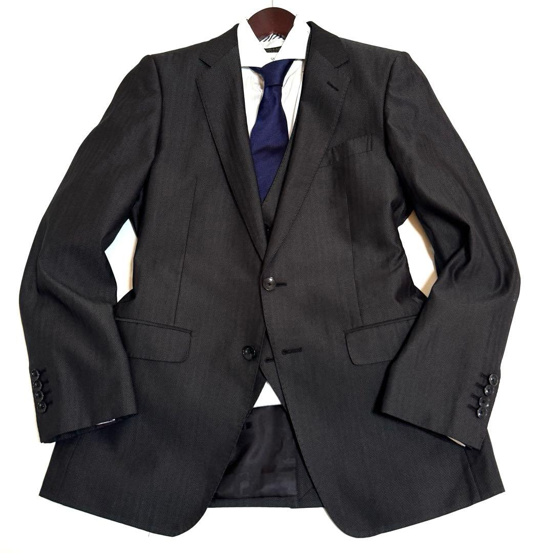 極美品 renoma HOMME スリーピース スーツ セットアップ L レノマ