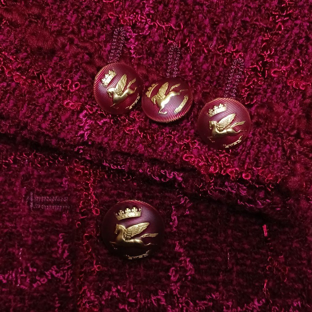 ✨美品✨近年モデル✨42サイズ✨エトロ　ツイードジャケット　ボルドー　ペイズリー