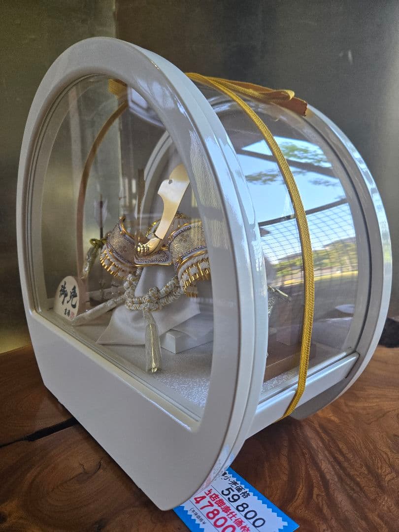 【展示品限り】五月人形　兜　鍬形　ケース飾り　※閉店セール　K40