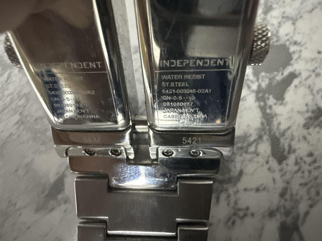 INDEPENDENT デュアルフェイス 腕時計 A1/A2 動作良好
