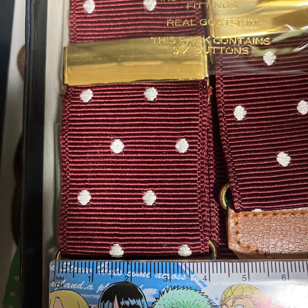  THURSTON ドット柄サスペンダー Lサイズ