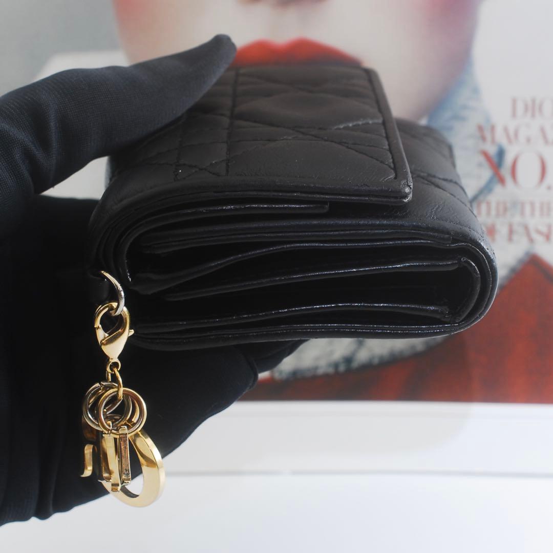 ＊Lady Dior＊ディオール＊ラムスキン＊ロータスウォレット＊カナージュ