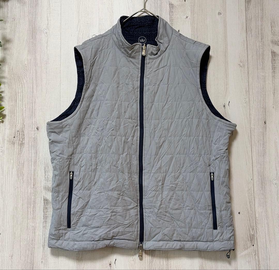 【極美品】PETER MILLAR リバーシブル フリースベスト L 高級ウェア