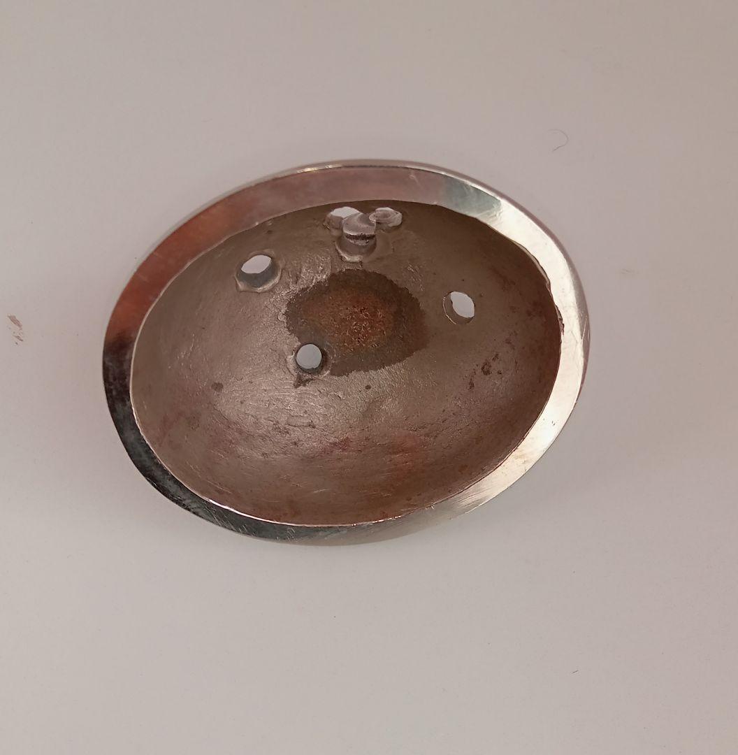 香炉　二上常太郎　元威　茶袋型香炉　洋銀　伝統工芸