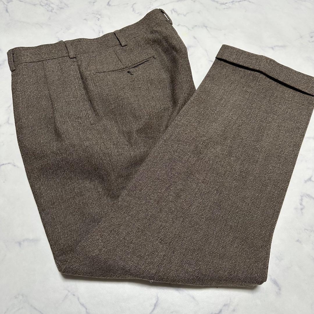 未使用級美品　希少　ジェイプレス　ツイード系セットアップスーツ　ブラウン　AB7