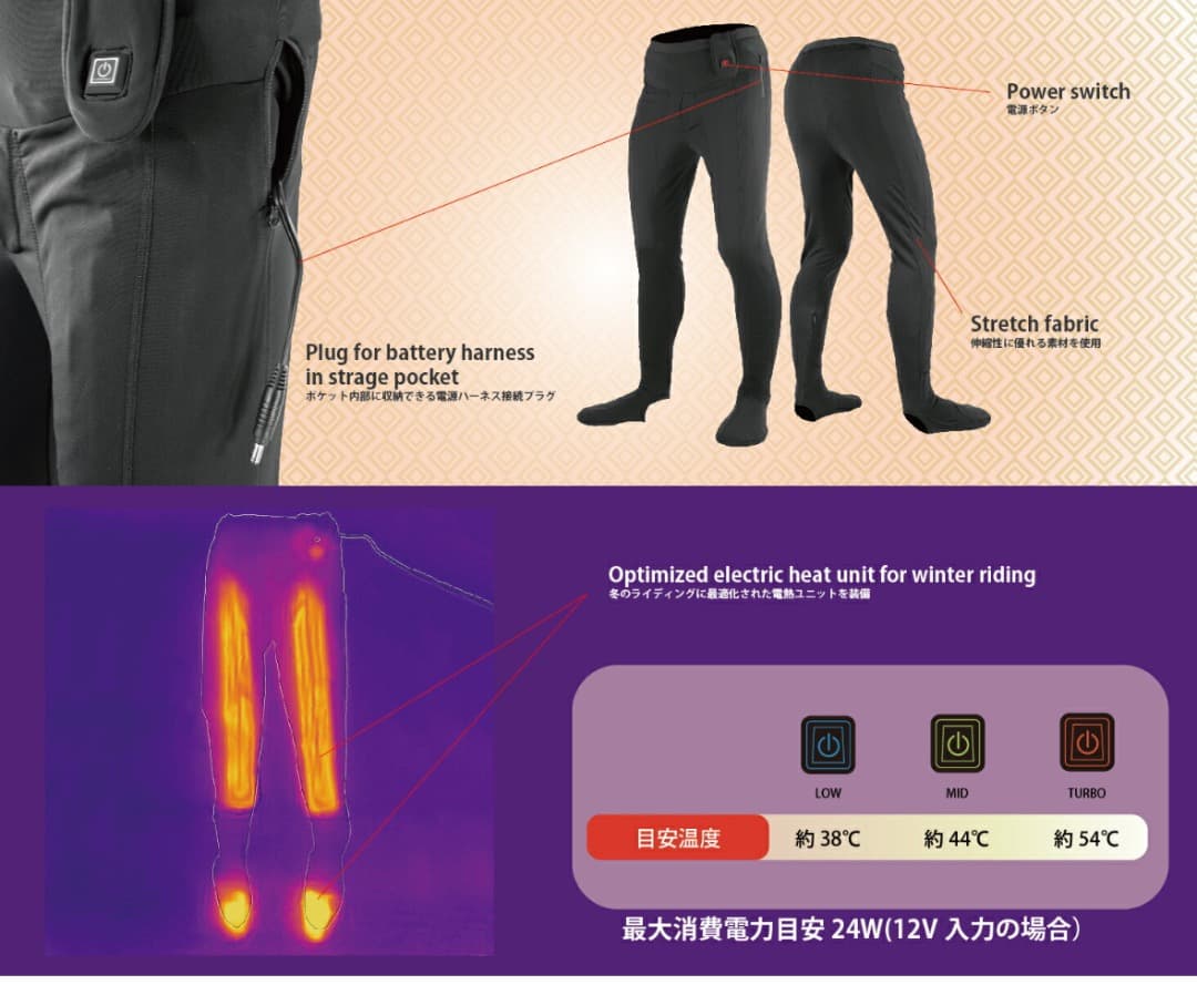 コミネ　電熱インナータイツ　レディースL