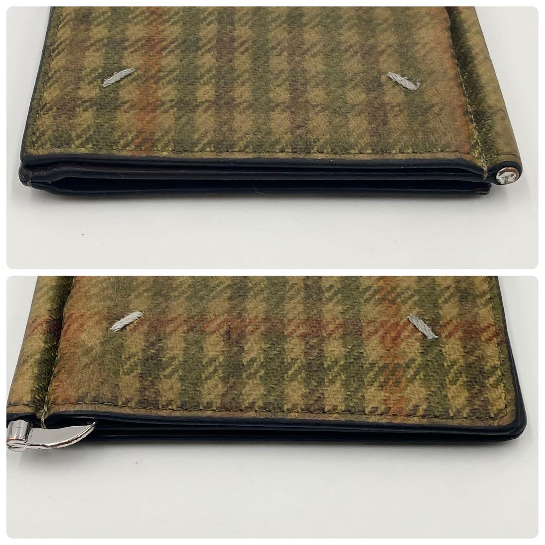 Maison Margiela チェック柄 マネークリップ折り財布 ヴィンテージ