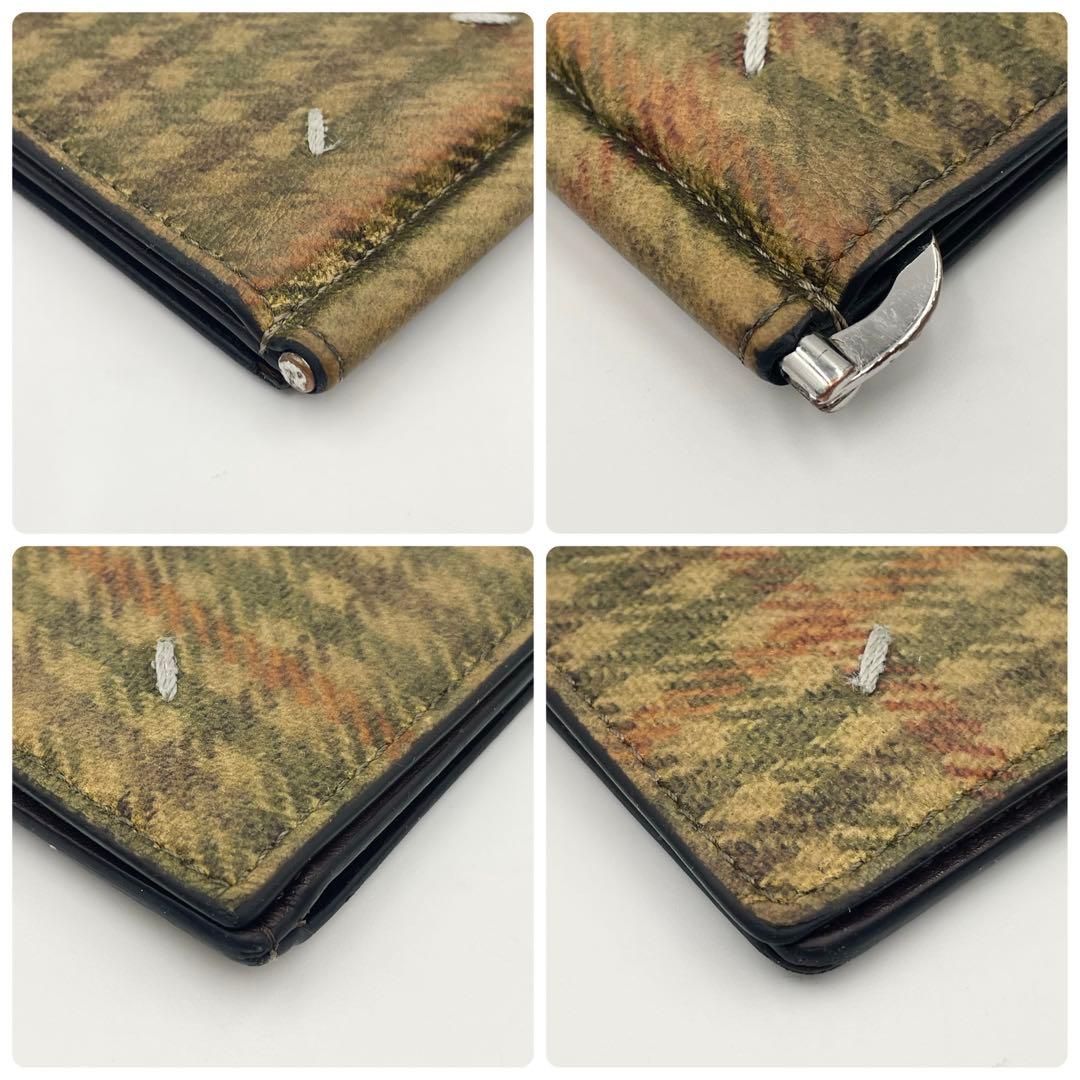 Maison Margiela チェック柄 マネークリップ折り財布 ヴィンテージ