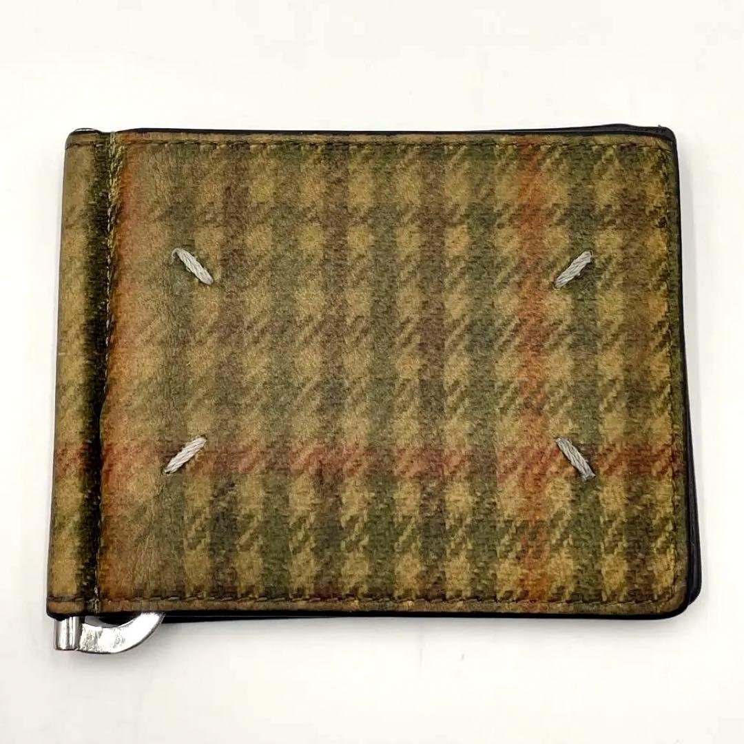 Maison Margiela チェック柄 マネークリップ折り財布 ヴィンテージ