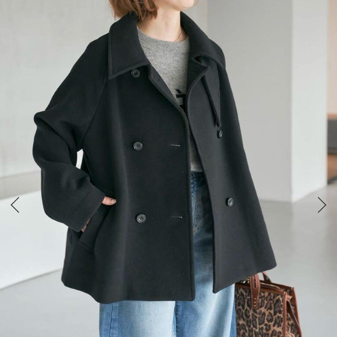 新品　Spick and Span S160スタンドカラーショートコート　36