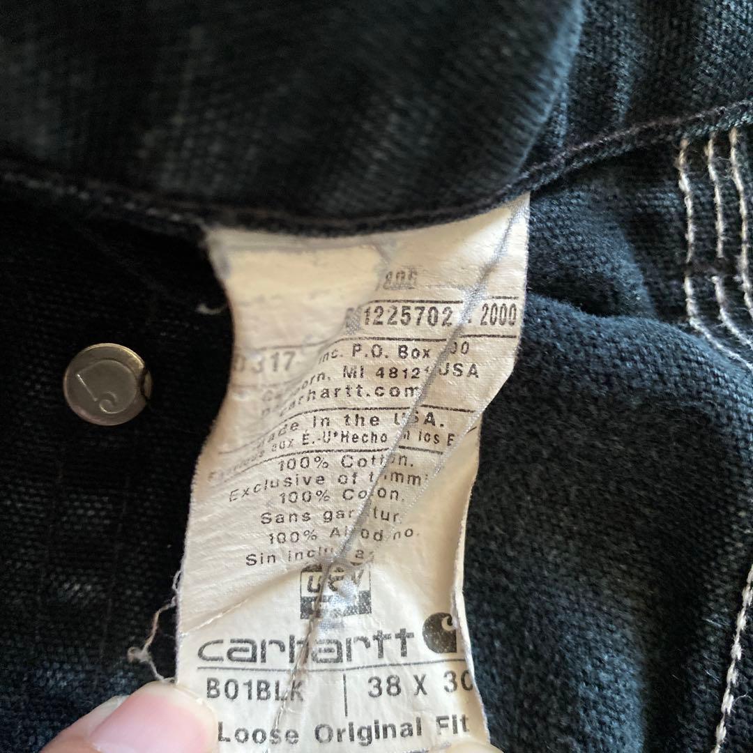 極上フェード　Carhartt ブラックダック　ダブルニーショーツ